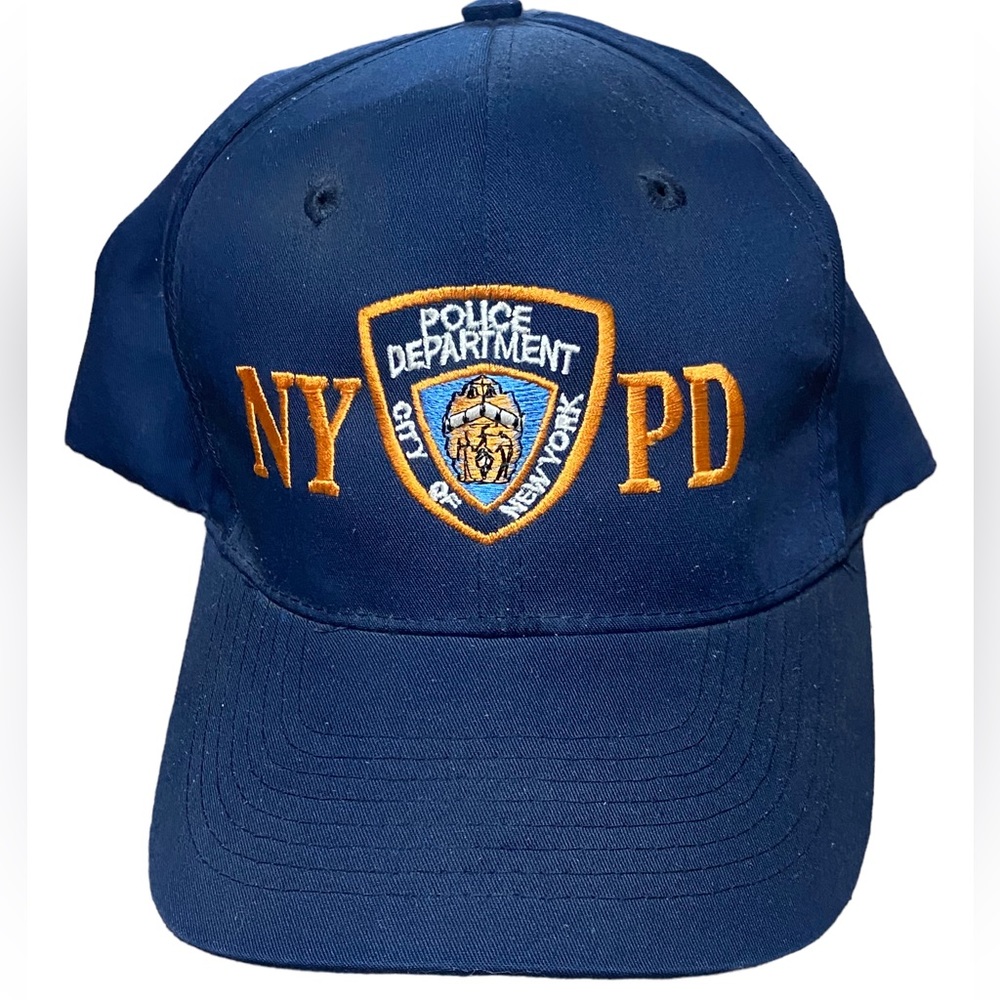 Vintage City of NEW YORK Navy Blue POLICE Snap Back Baseball Hat MINTY NYC - Picture 1 of 5